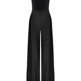 Elegant Strapless Wide-Leg Jumpsuit