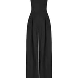 Elegant Strapless Wide-Leg Jumpsuit