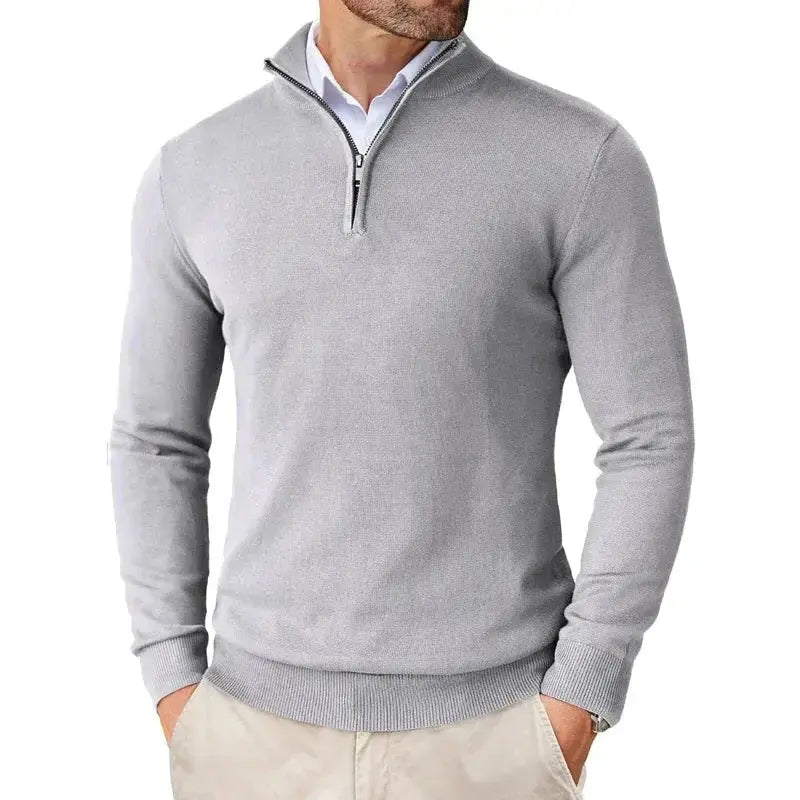 Orizelle | Men's Classic Half-Zip Sweater