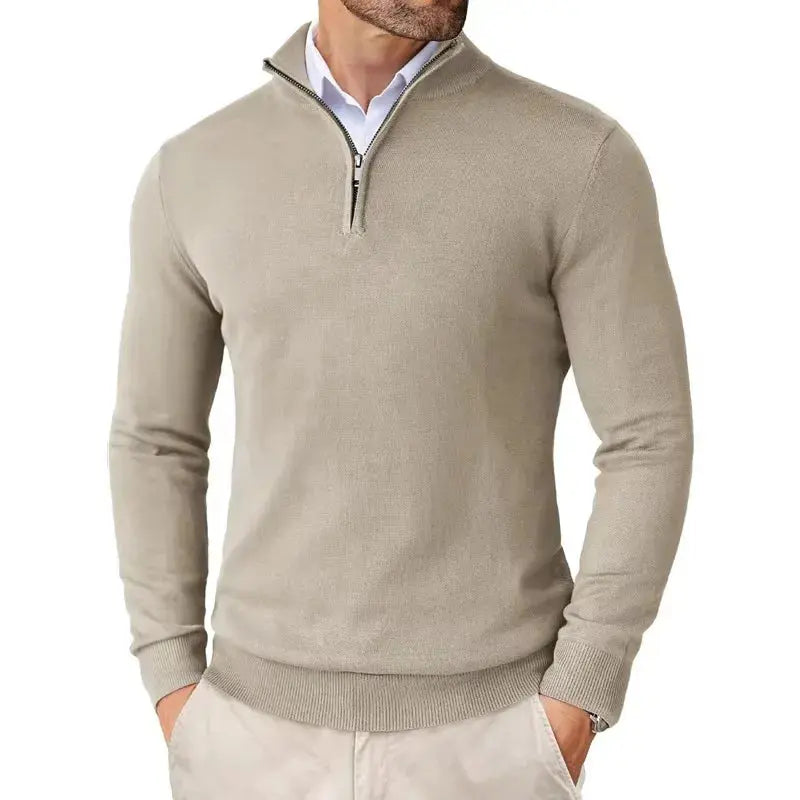 Orizelle | Men's Classic Half-Zip Sweater