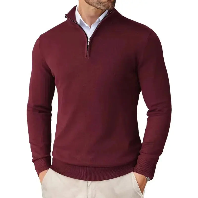 Orizelle | Men's Classic Half-Zip Sweater
