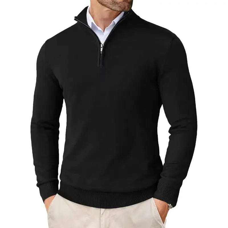 Orizelle | Men's Classic Half-Zip Sweater