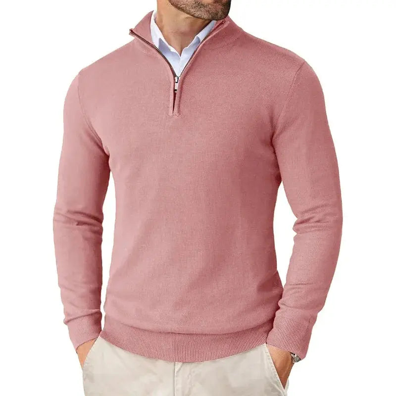 Orizelle | Men's Classic Half-Zip Sweater