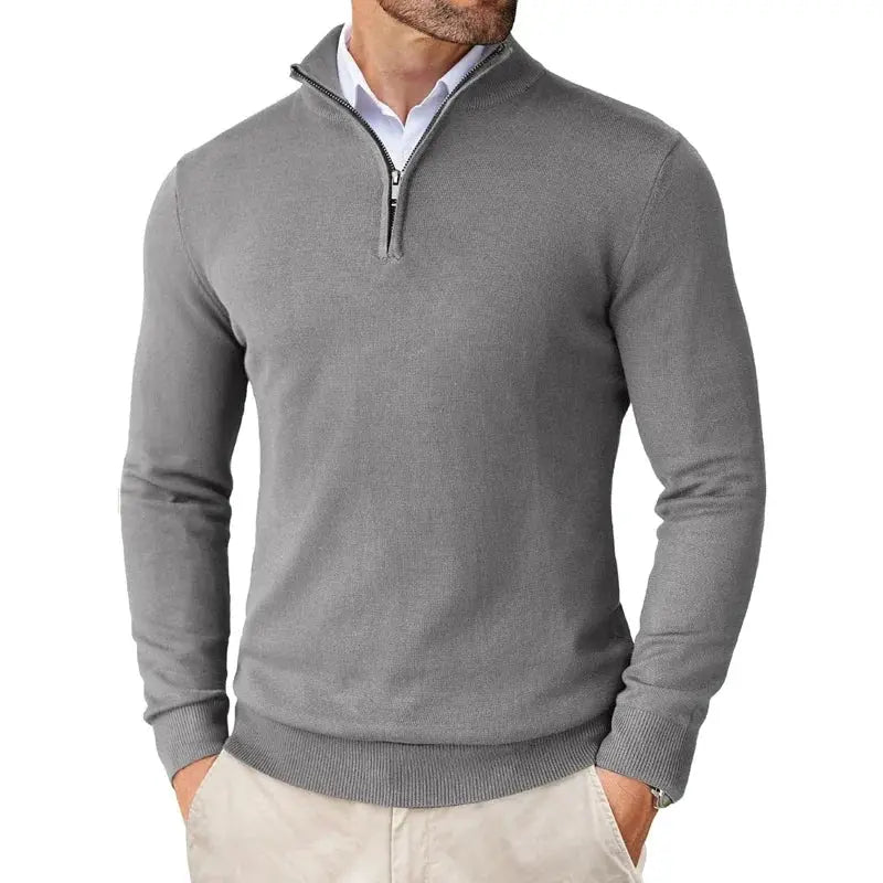 Orizelle | Men's Classic Half-Zip Sweater