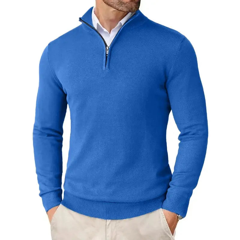 Orizelle | Men's Slim Fit Quarter Zip Sweater