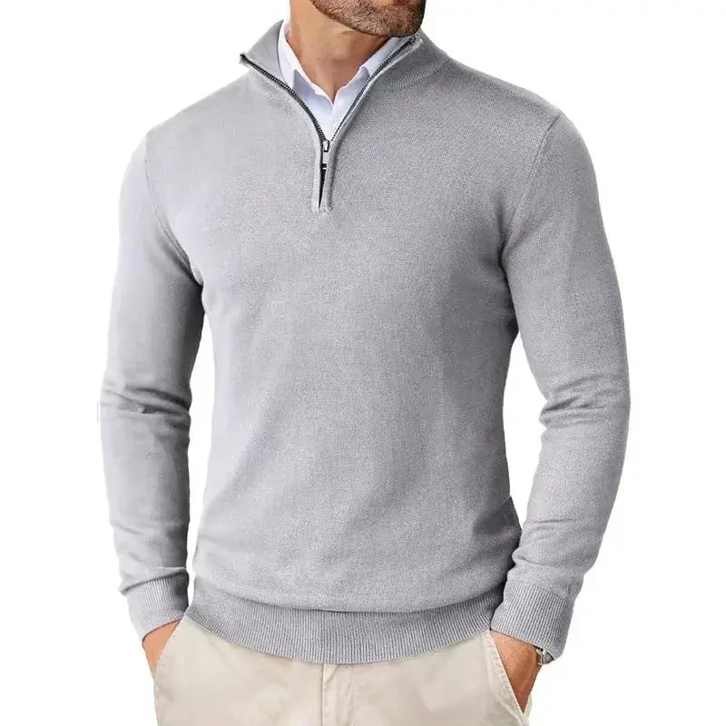 Orizelle | Men's Slim Fit Quarter Zip Sweater