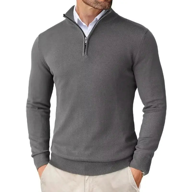 Orizelle | Men's Slim Fit Quarter Zip Sweater