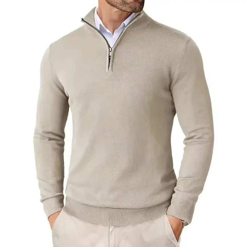 Orizelle | Men's Slim Fit Quarter Zip Sweater