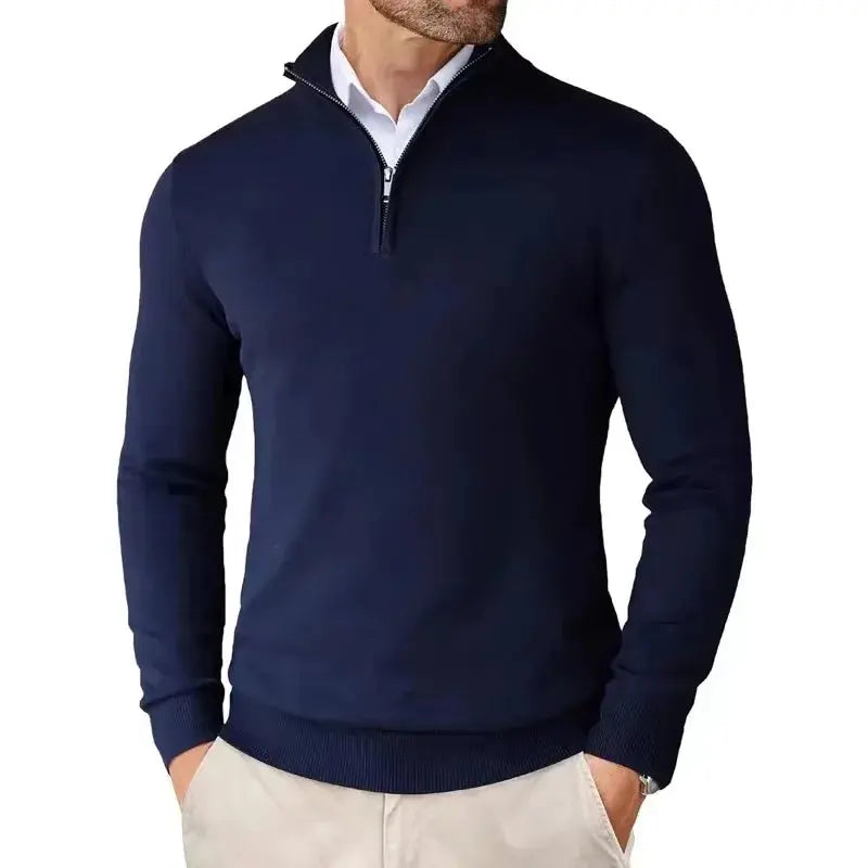 Orizelle | Men's Slim Fit Quarter Zip Sweater
