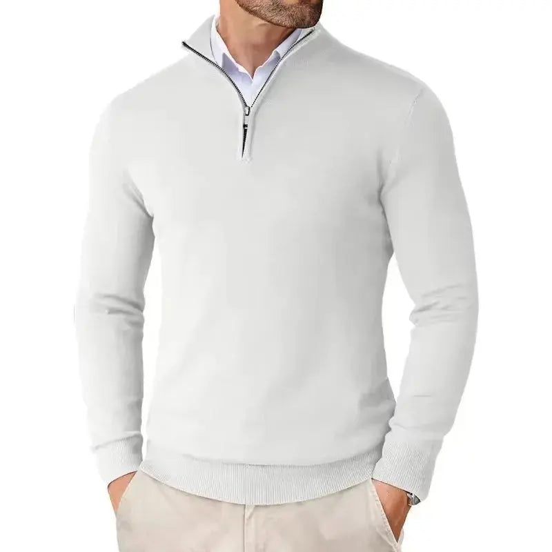 Orizelle | Men's Slim Fit Quarter Zip Sweater