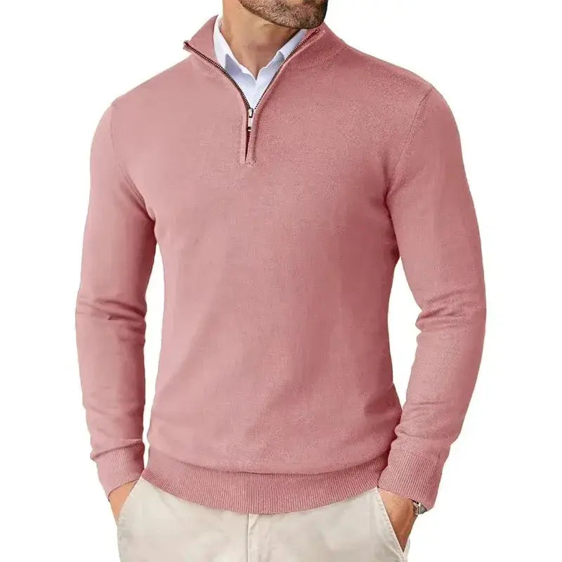 Orizelle | Men's Slim Fit Quarter Zip Sweater