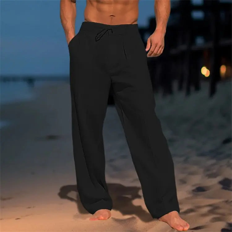 Orizelle | Men’s Lightweight Relaxed Fit Drawstring Trousers