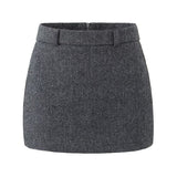 High Waist Tailored Mini Skirt Classic Everyday Style