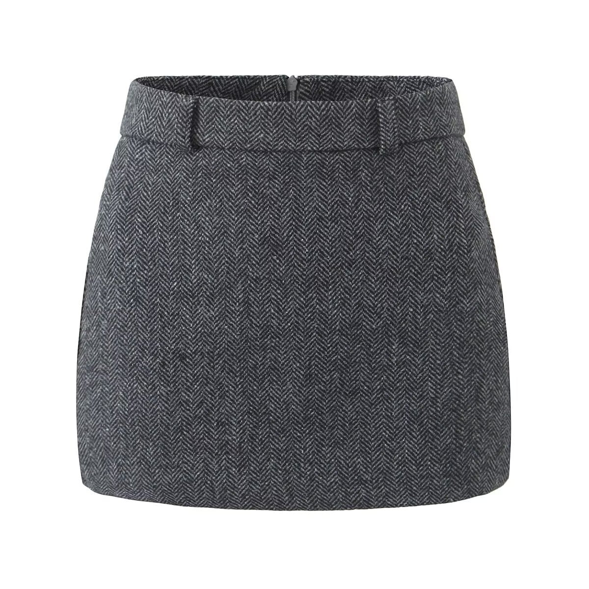 High Waist Tailored Mini Skirt Classic Everyday Style