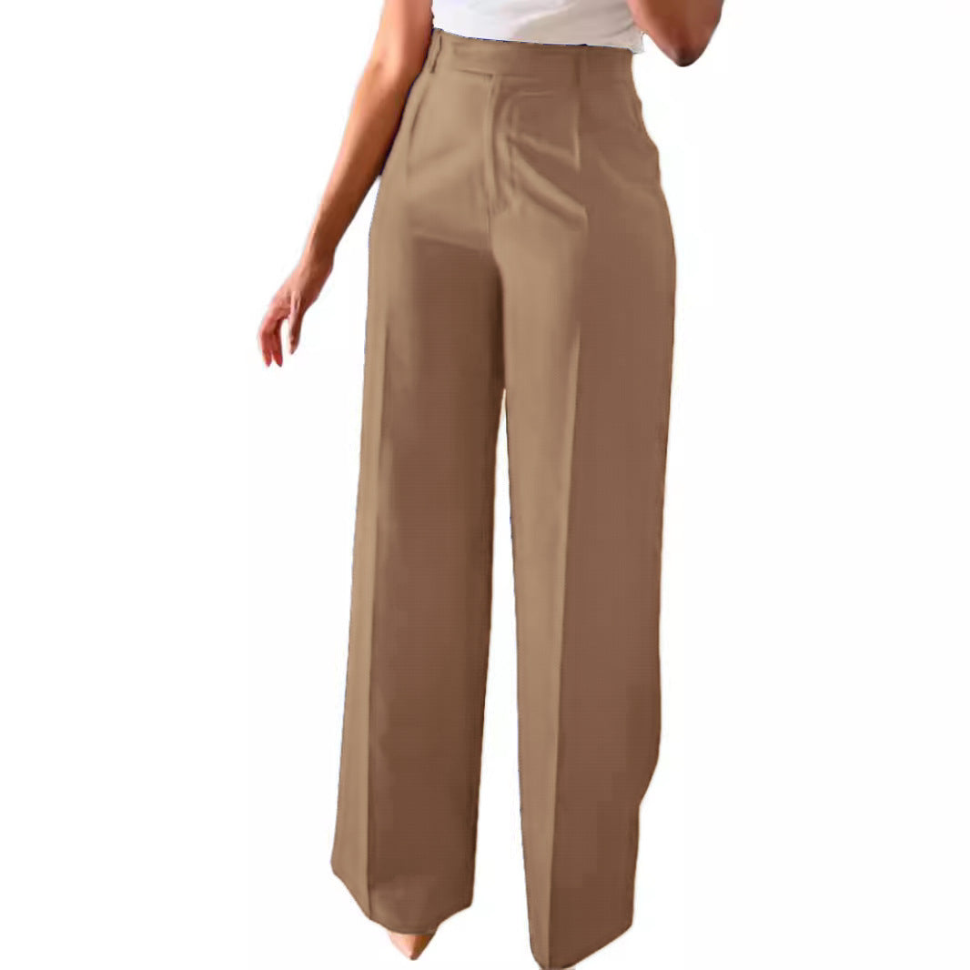 High Waist Tailored Wide Leg Trousers for Elegant Everyday Wear