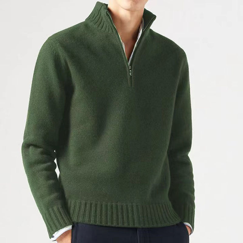 Orizelle | Men’s Luxury Half-Zip Sweater – Warm Wool Blend & Timeless Style