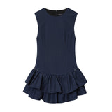 Sleeveless Ruffle Hem Mini Dress for Elegant Everyday Style