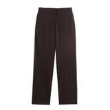 Belted Sleeveless Blazer & Wide-Leg Trouser Set — Chocolate Brown