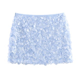 Floral Lace Mini Skirt Soft Summer Style