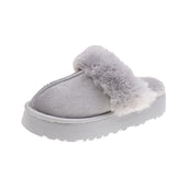 Plush Fleece Lined Slip-On Slippers for Cosy Indoor Comfort
