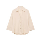 Oversized Relaxed Fit Button Up Shirt for Women