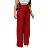 High Waist Tailored Wide Leg Trousers for Elegant Everyday Wear