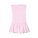 Strapless Ruffle Hem Mini Dress for Chic Summer Style