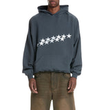 Red Star Embroidered Oversized Hoodie