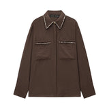Classic Button Up Long Sleeve Women Shirt