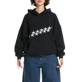 Red Star Embroidered Oversized Hoodie