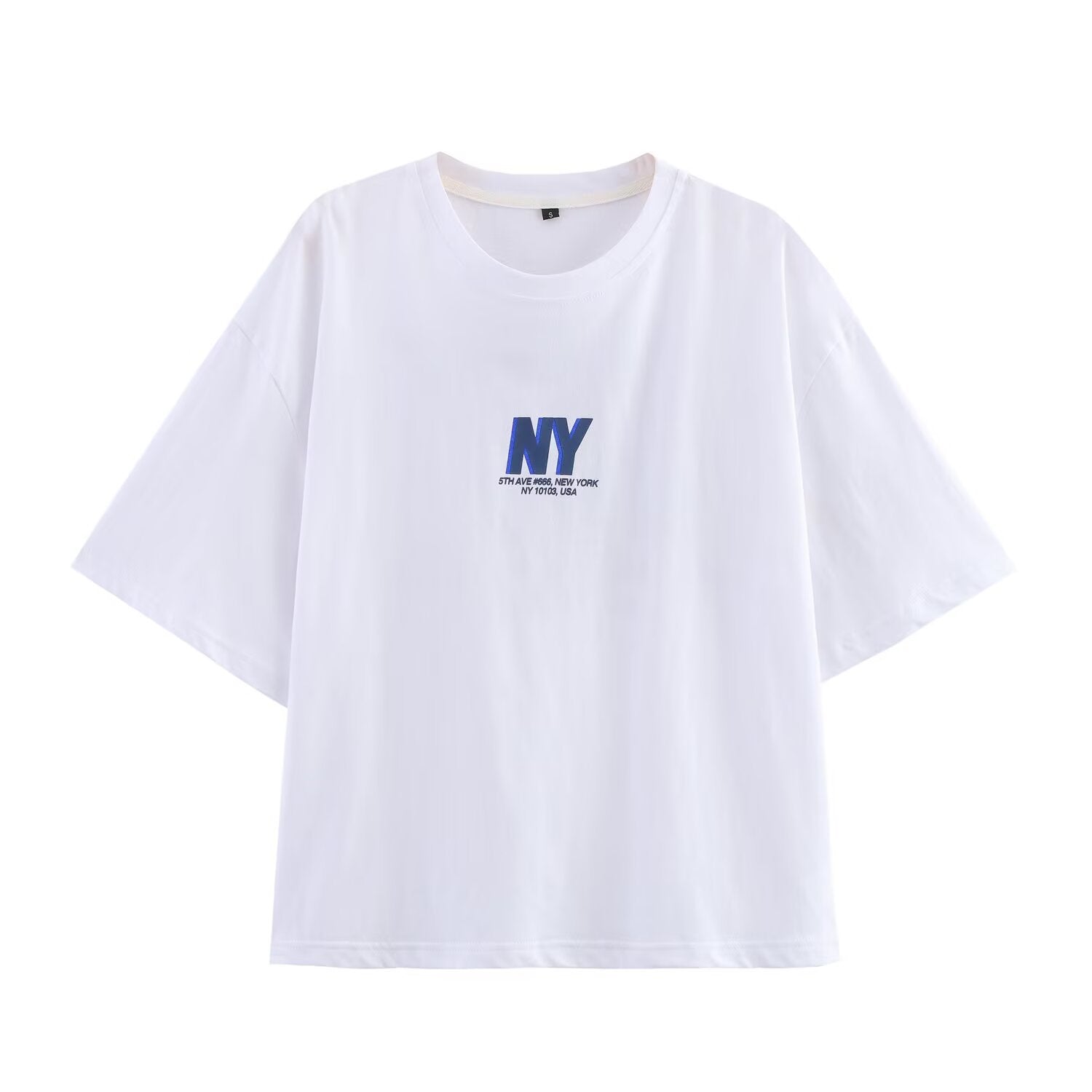 Oversized NY Graphic T Shirt with Casual Street Style