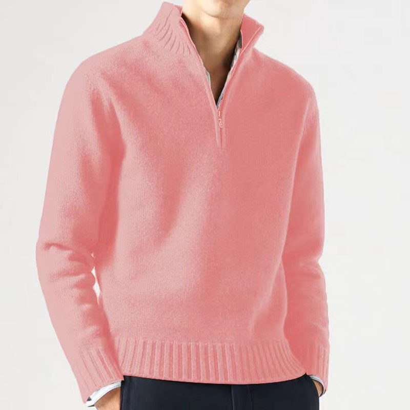 Orizelle | Men’s Luxury Half-Zip Sweater – Warm Wool Blend & Timeless Style