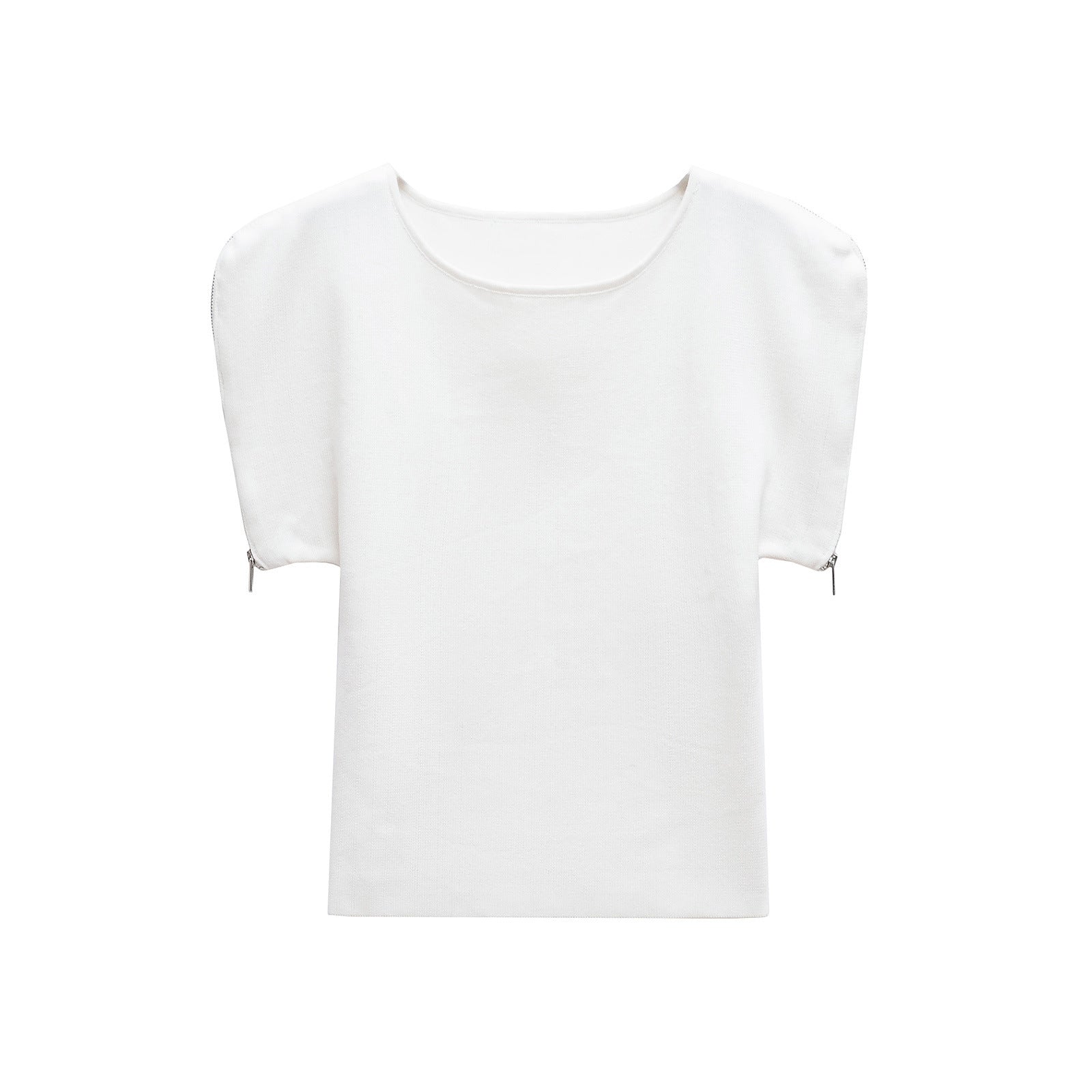Minimalist Short Sleeve Knit Top with Relaxed Fit