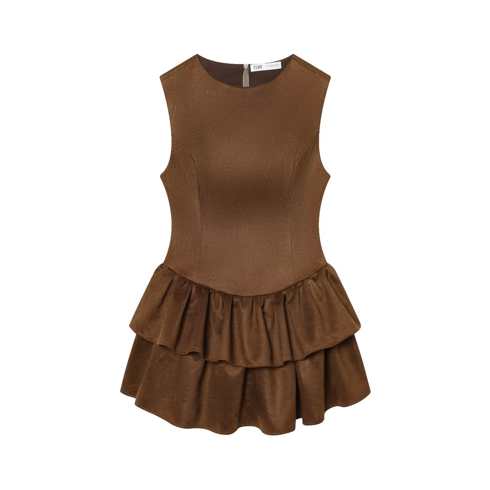 Elegant Tiered Ruffle Mini Dress Sleeveless Party Dress