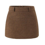 High Waist Tailored Mini Skirt Classic Everyday Style