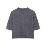Women Button Front Knit Cardigan Short Sleeve Sweater