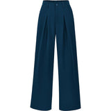High Waist Pleated Wide Leg Trousers for Effortless Chic Style