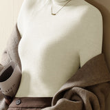 High Neck Slim Fit Knit Top – Seamless Warm Layer