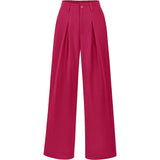 High Waist Pleated Wide Leg Trousers for Effortless Chic Style
