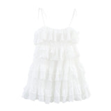 Ruffle Tiered Spaghetti Strap Mini Dress for Romantic Summer Style