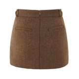 High Waist Tailored Mini Skirt Classic Everyday Style