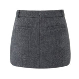 High Waist Tailored Mini Skirt Classic Everyday Style