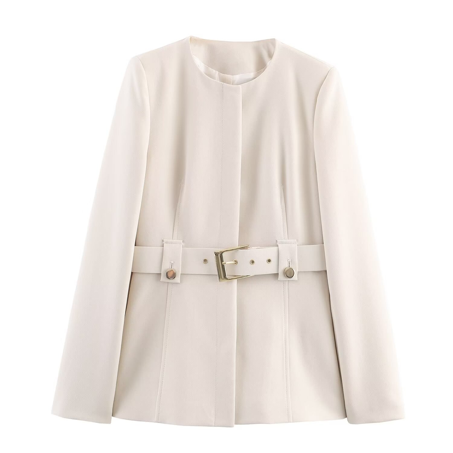 Elegant Belted Tailored Blazer