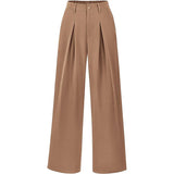 High Waist Pleated Wide Leg Trousers for Effortless Chic Style