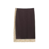 Elegant High Waist Midi Pencil Skirt Minimalist Style