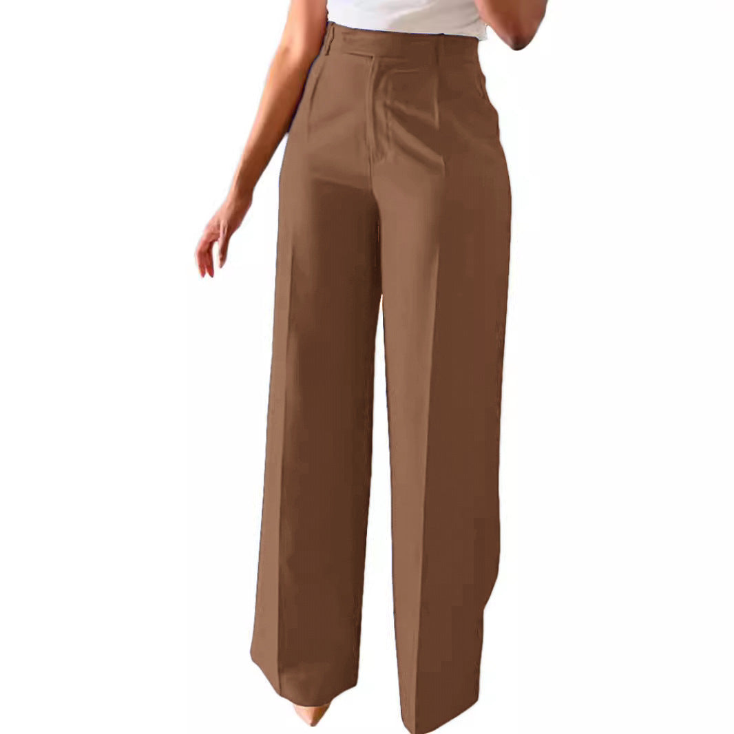 High Waist Tailored Wide Leg Trousers for Elegant Everyday Wear