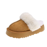 Plush Fleece Lined Slip-On Slippers for Cosy Indoor Comfort