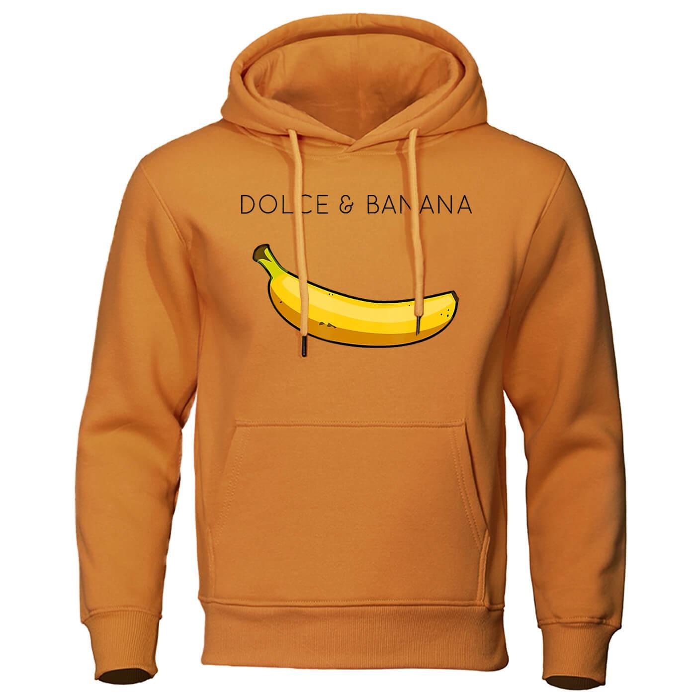 Orizelle | Dolce & Banana Hoodie Graphic Print Oversized Pullover