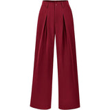 High Waist Pleated Wide Leg Trousers for Effortless Chic Style