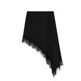 Asymmetrical Fringe Midi Skirt Elegant Boho Style